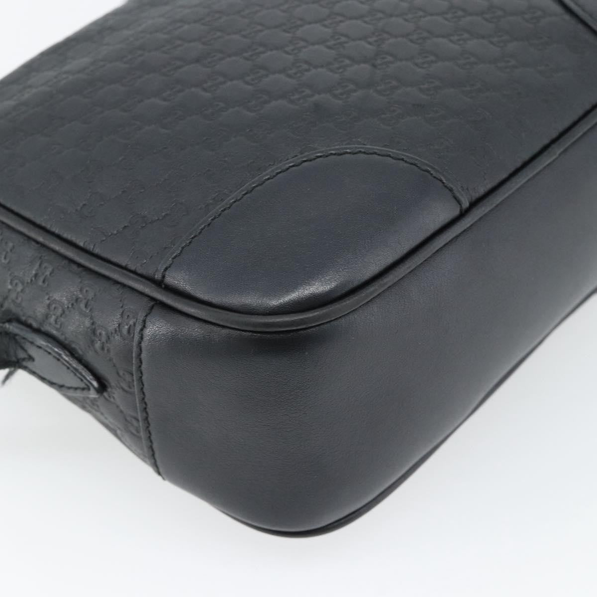 Gucci Bree Microguccissima Motif Gg Black Leather Shoulder Bag Bag (Pre-Owned)