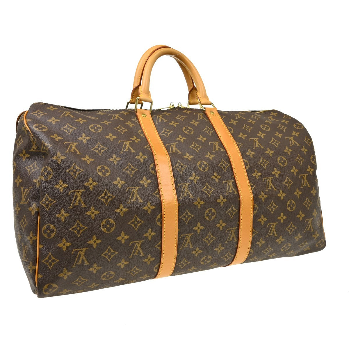 Louis Vuitton Keepall Monogram Canvas Brown Canvas Travel Bag Bag (Pre-Owned)