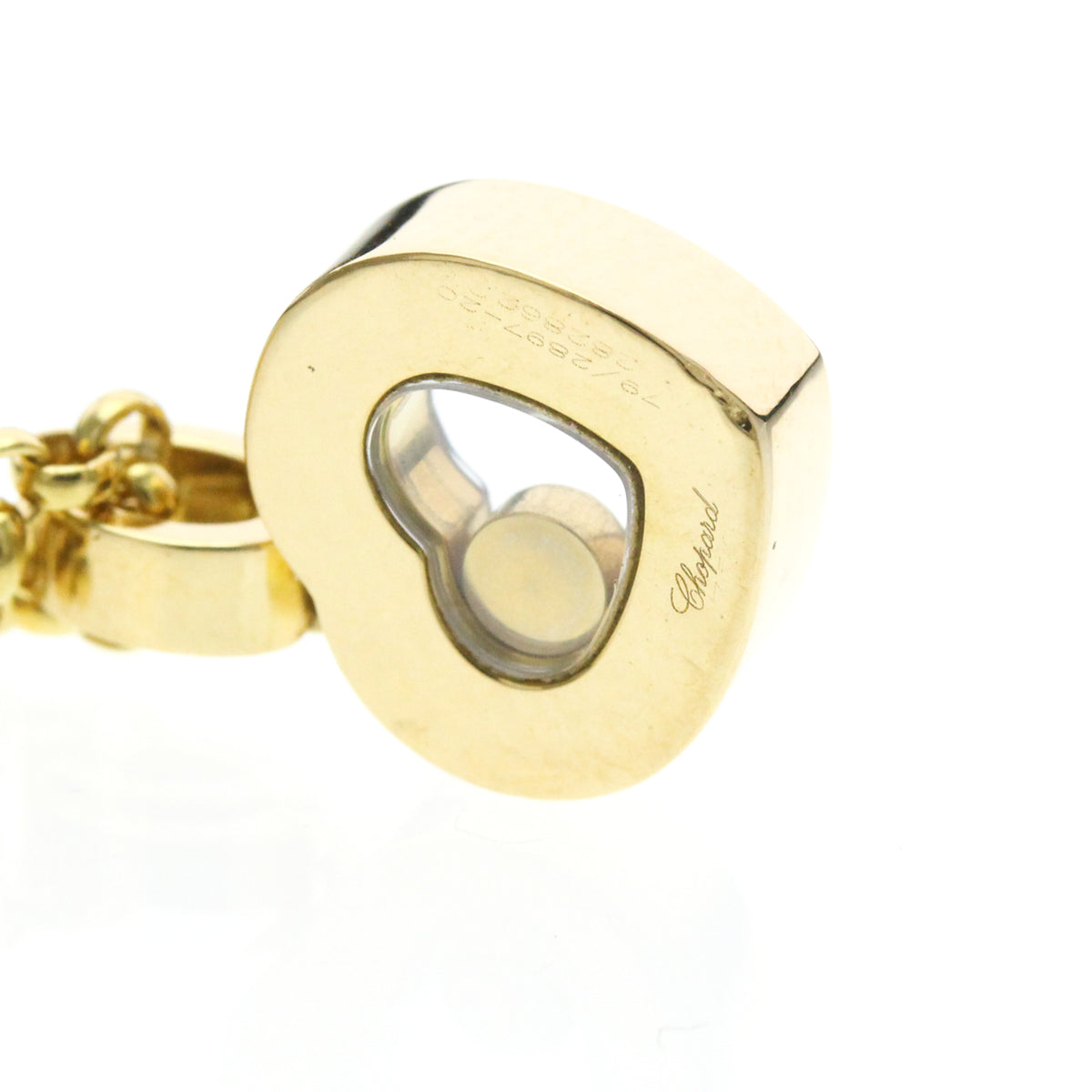 Chopard Happy Diamonds Heart Pendant 18K Yellow Gold With 1 Floating Diamond Gold Yellow_Gold Necklace Jewelry (Pre-Owned)