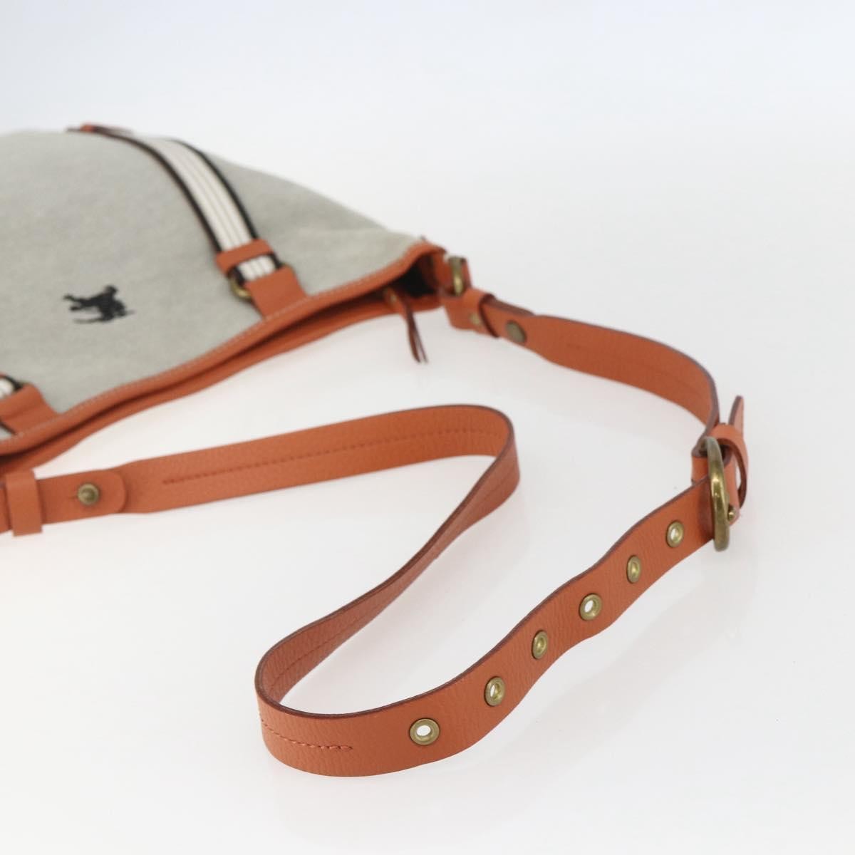Burberry Blue Label Canvas Gray Canvas Shoulder Bag Bag (Pre-Owned)