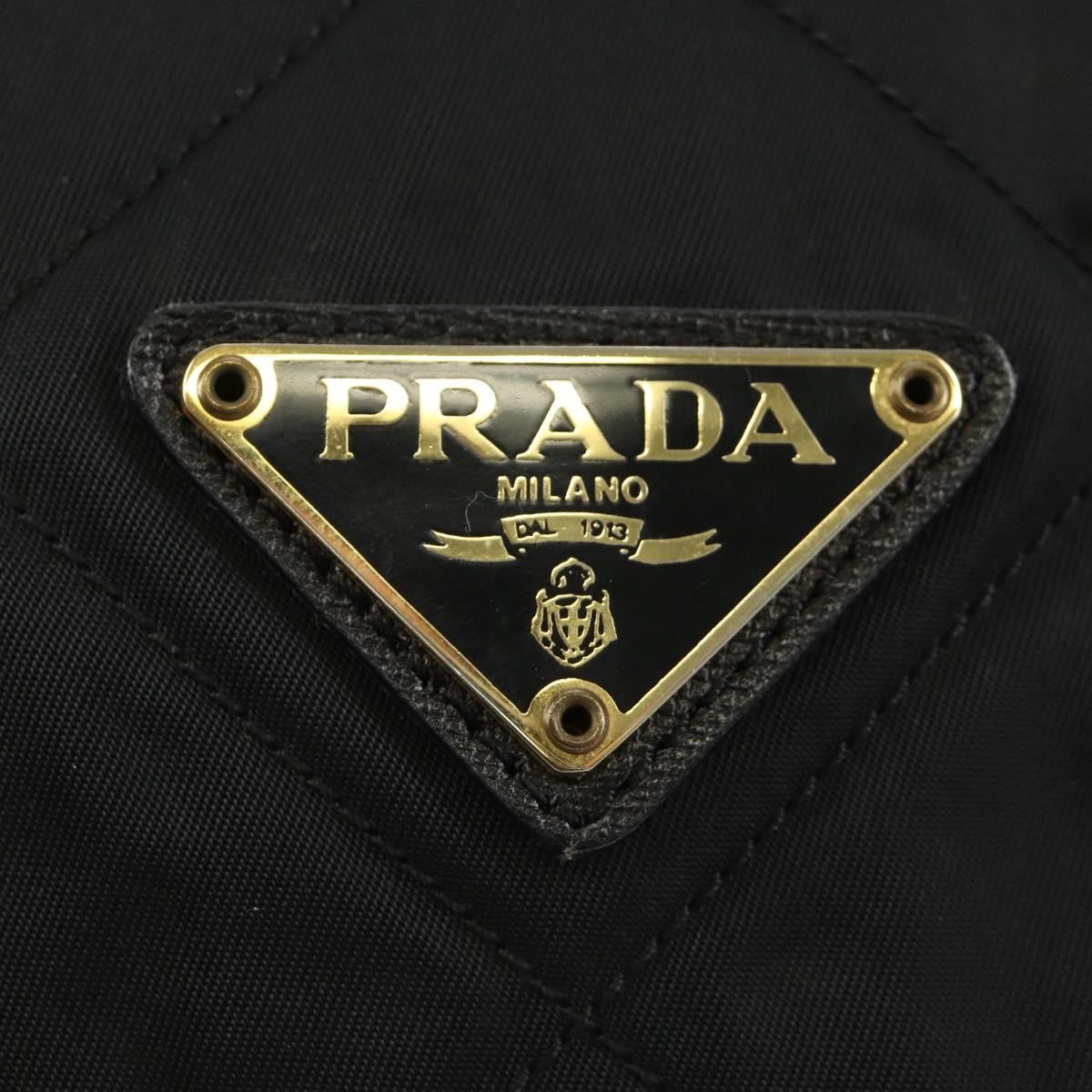 Prada Re-Edition 1995 Chain Tote Quilted Re-Nylon Black Nylon Shoulder Bag Bag (Pre-Owned)