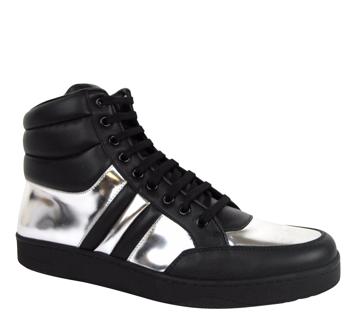 High top Contrast Padded Leather Sneaker