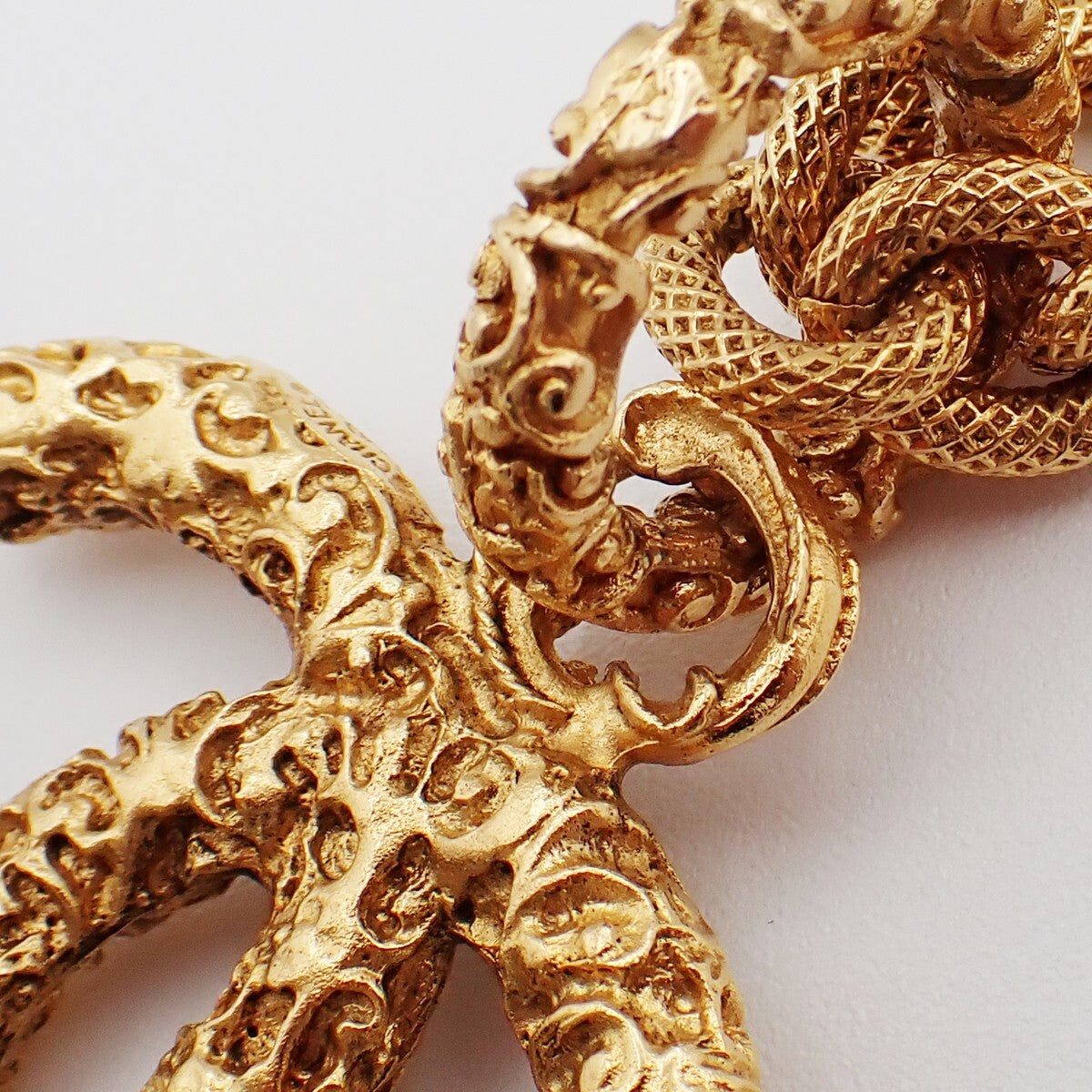 Chanel Vintage Cc Logo Chain Charm Pendant Gold-Plated Gold Gold_Plated Necklace Jewelry (Pre-Owned)