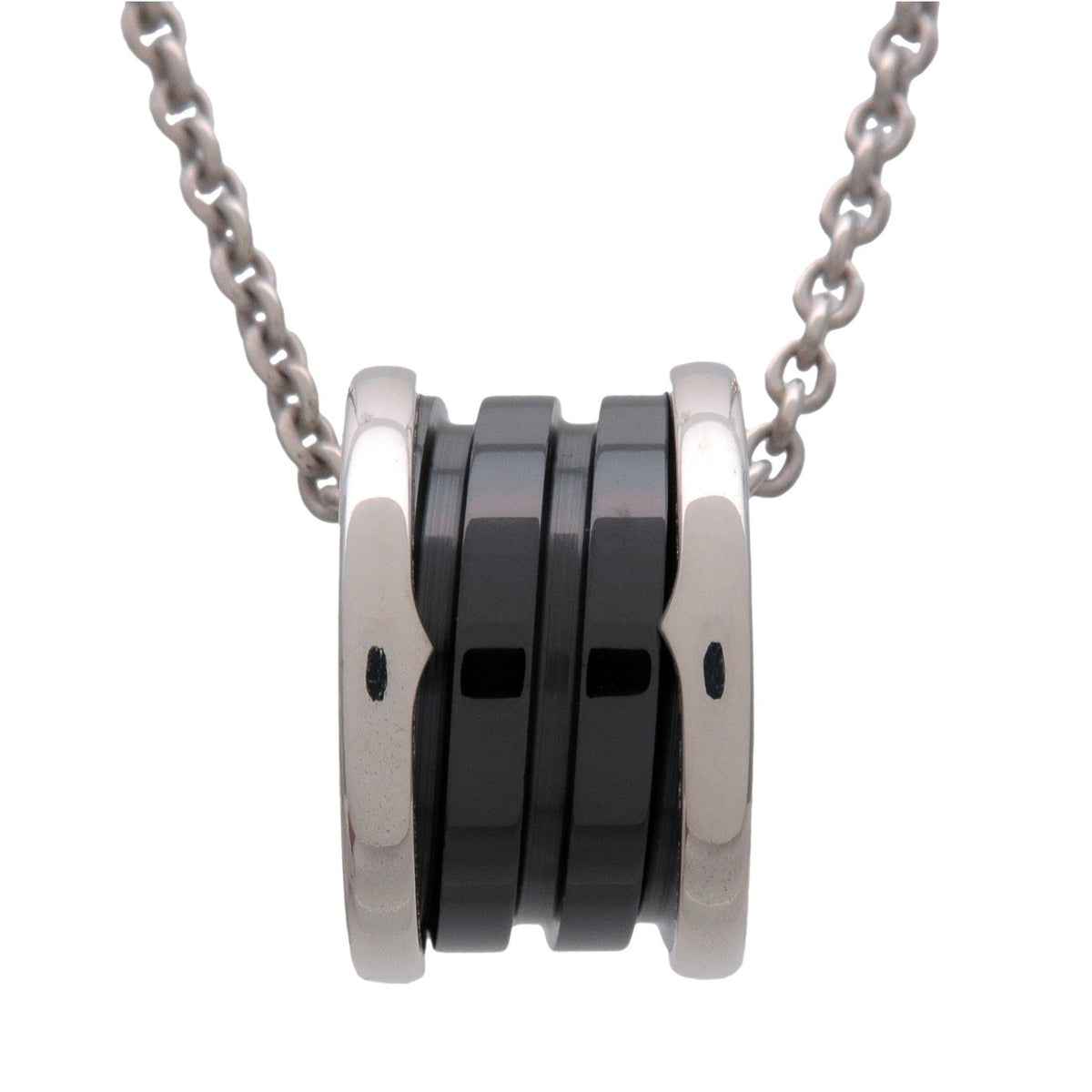 Bvlgari B.Zero1 Save The Children Pendant Sterling Silver With Ceramic Silver Silver Necklace Jewelry (Pre-Owned)