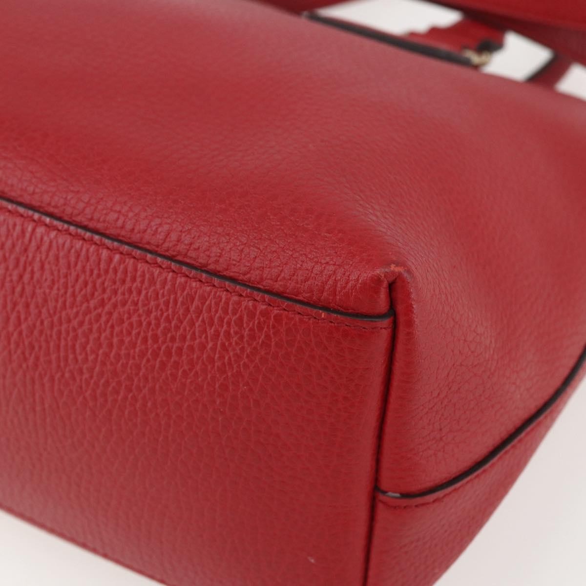 Gucci Vintage Soho Convertible Satchel Leather Red Leather Handbag (Pre-Owned)