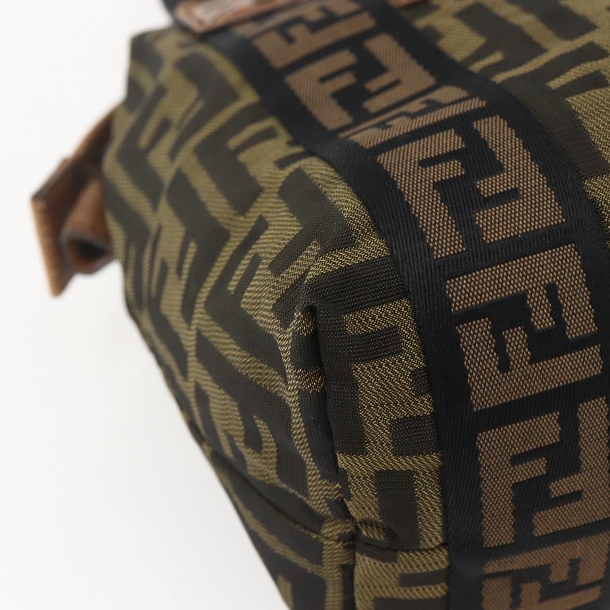 Fendi Vintage Ff Zip Zucca Canvas Brown Canvas Tote Bag Bag (Pre-Owned)
