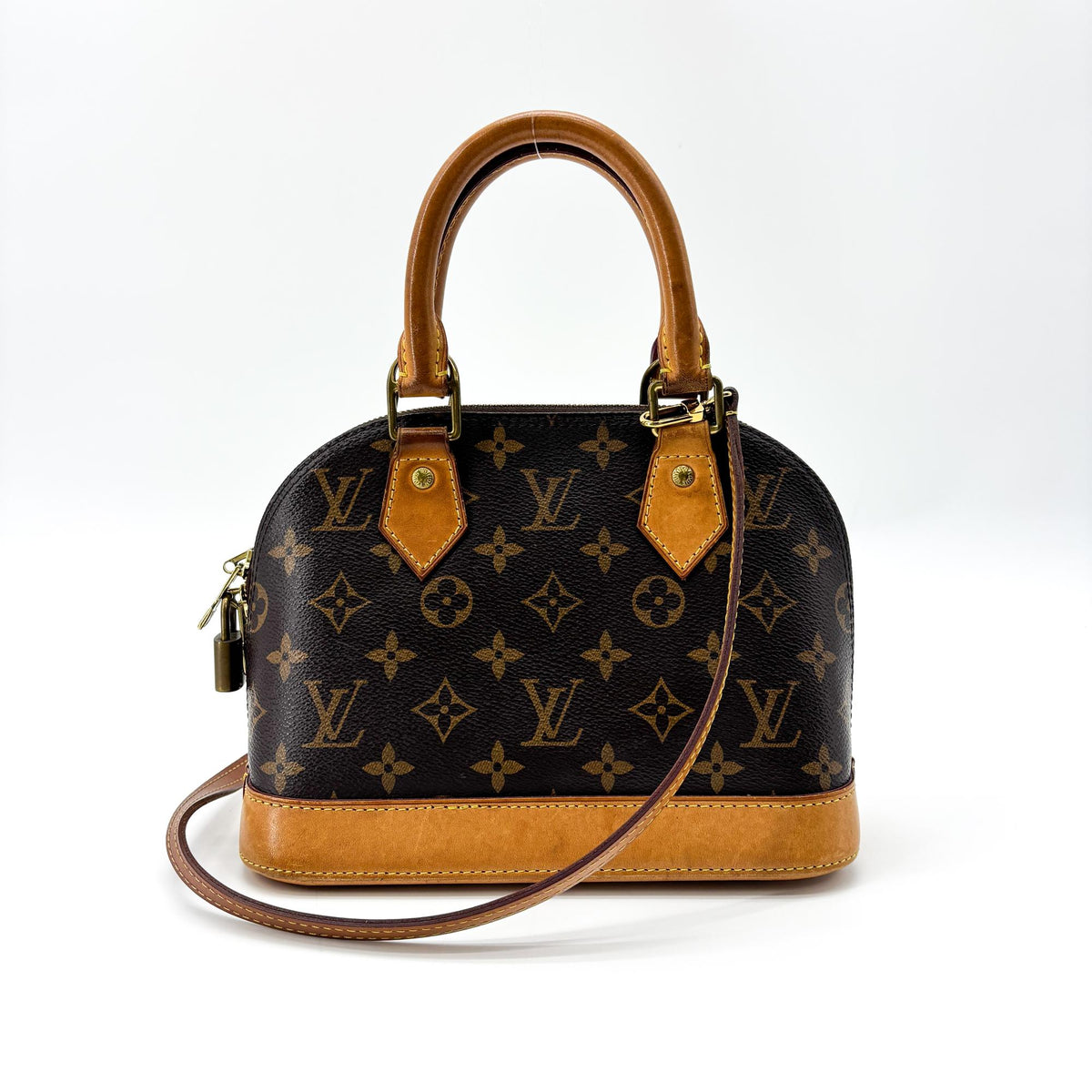Louis Vuitton Alma Monogram Canvas Brown Canvas Handbag (Pre-Owned)
