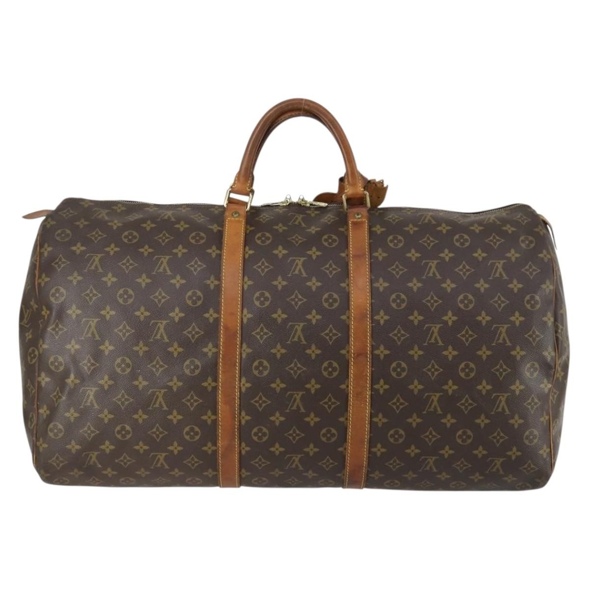 Louis Vuitton Keepall Monogram Canvas Brown Canvas Travel Bag Bag (Pre-Owned)