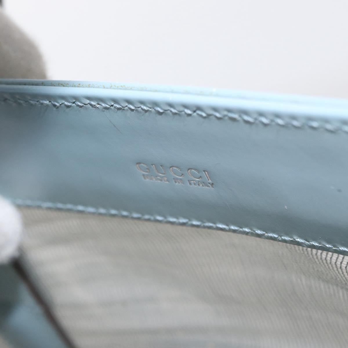 Gucci Vintage Tote Leather Blue Leather Tote Bag Bag (Pre-Owned)