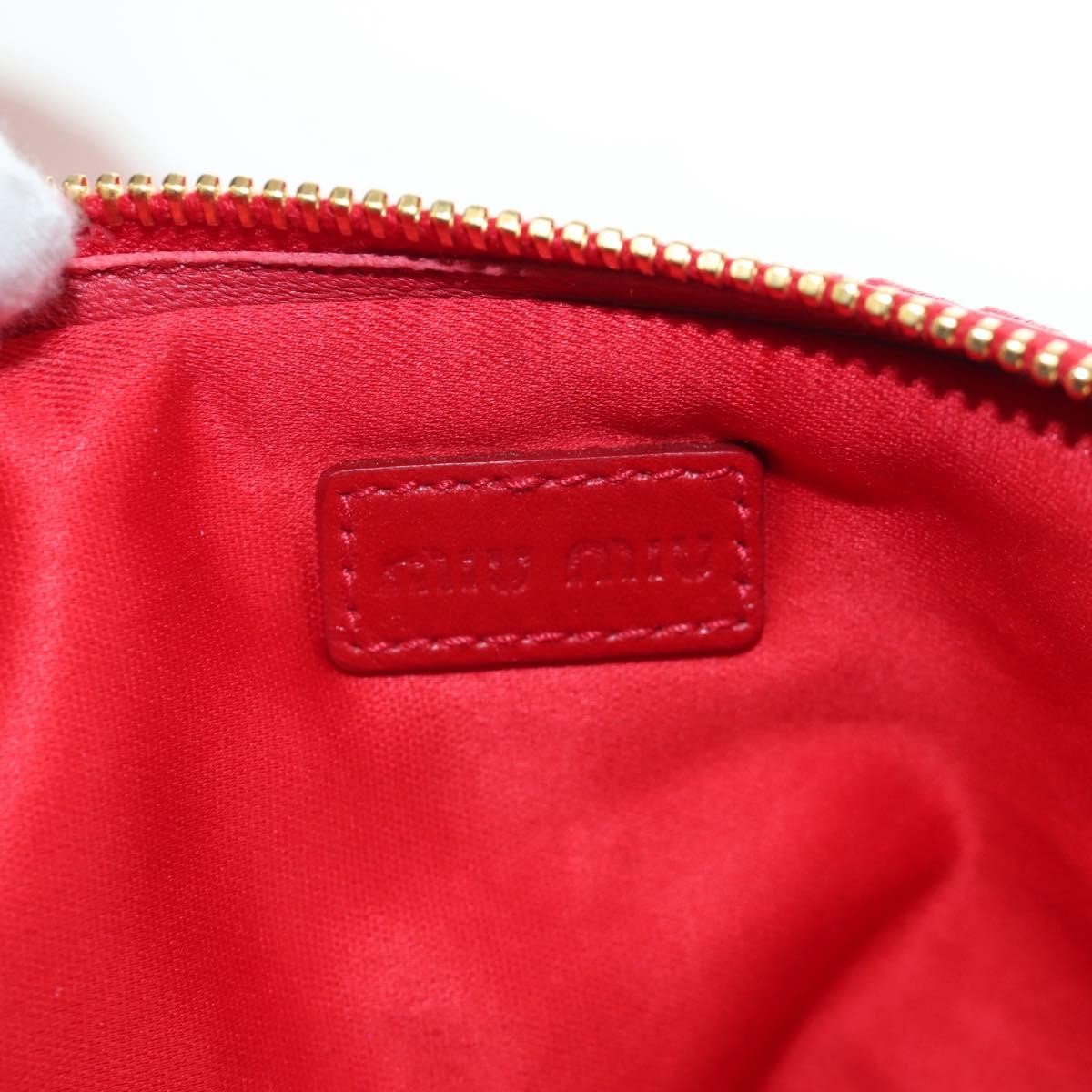 Miu Miu Tech Matelasse Leather Red Leather Crossbody Bag Bag (Pre-Owned)