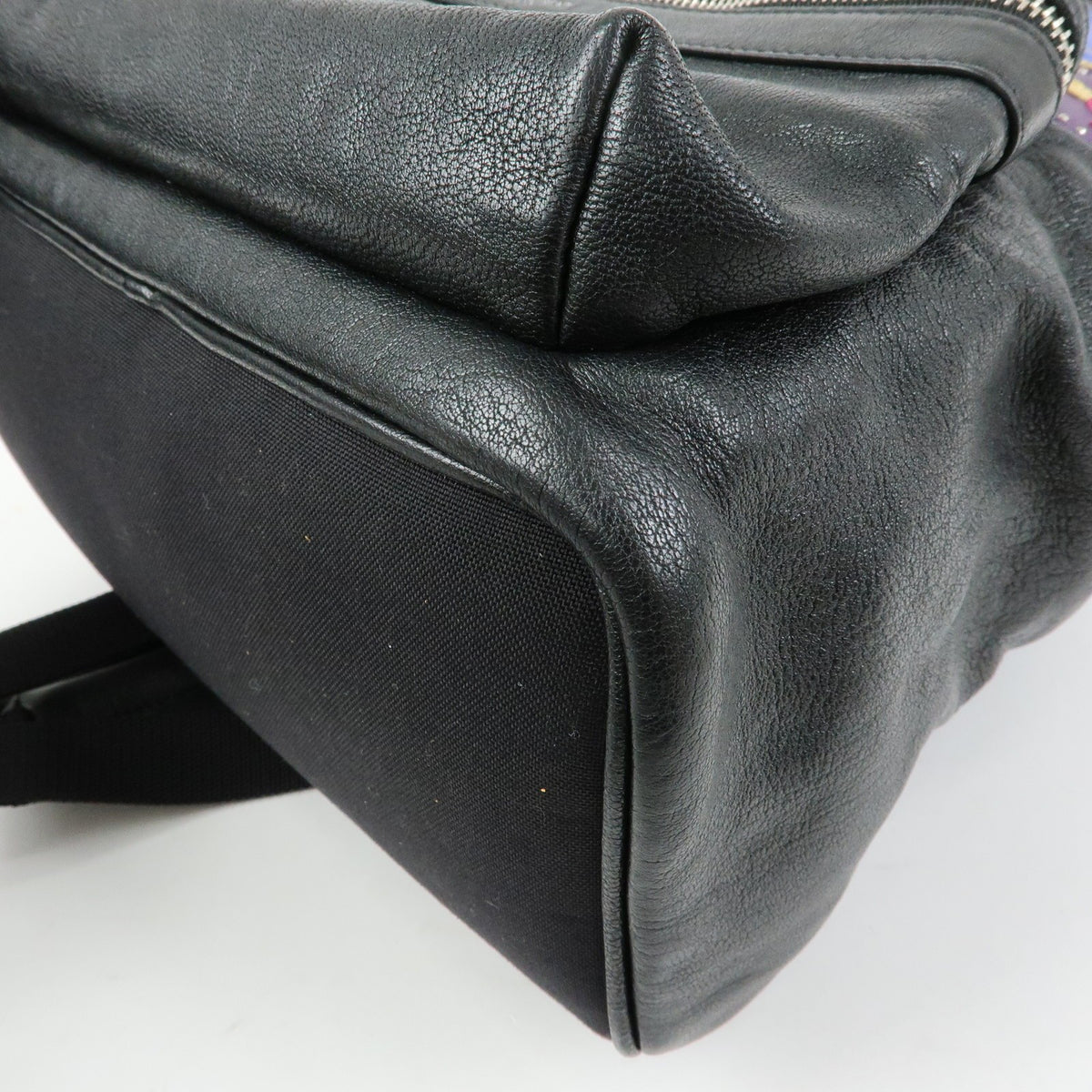 Saint Laurent City Patchwork Leather Black Leather Backpack Bag (Pre-Owned)
