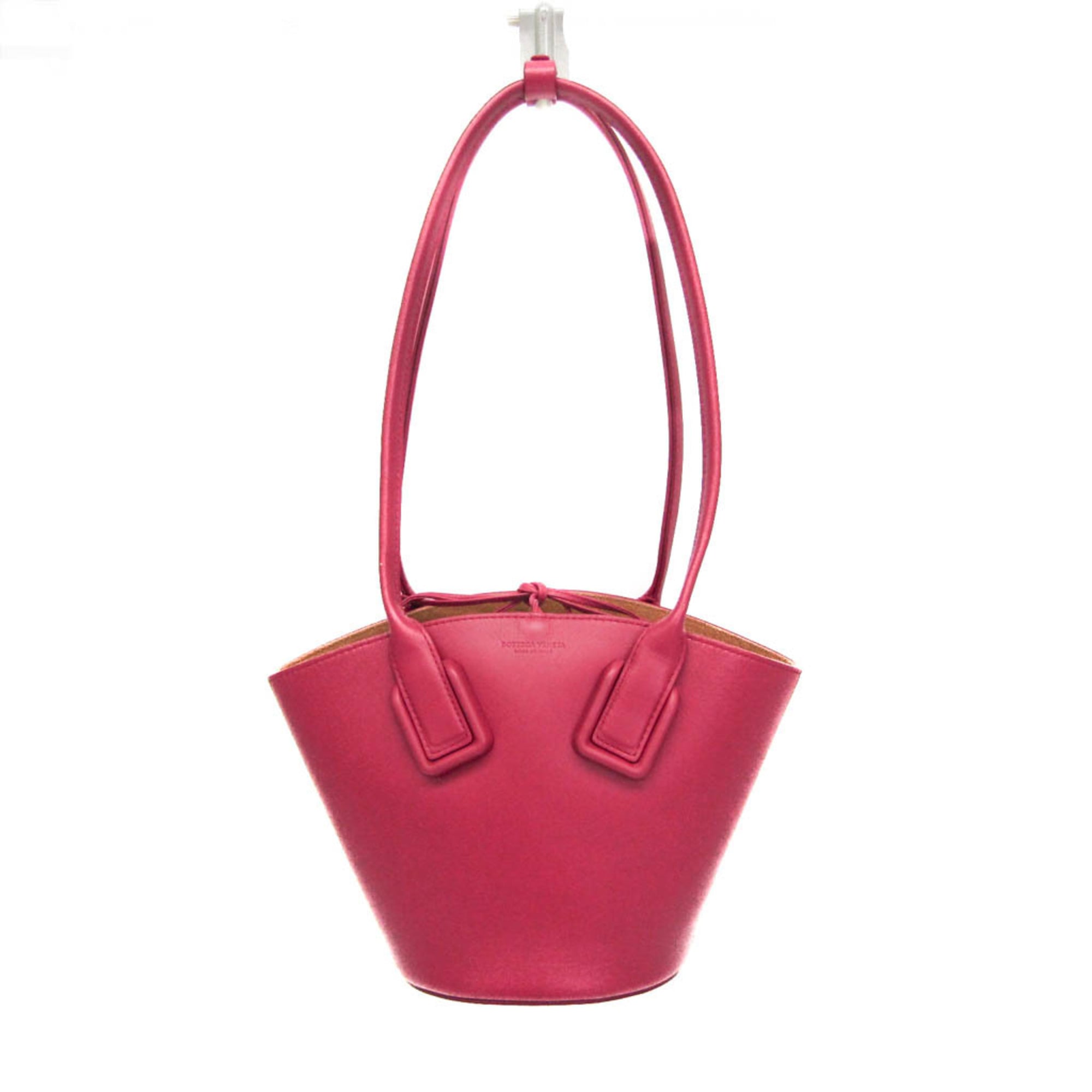 Bottega Veneta Basket Tote Leather Pink Leather Tote Bag Bag (Pre-Owned)