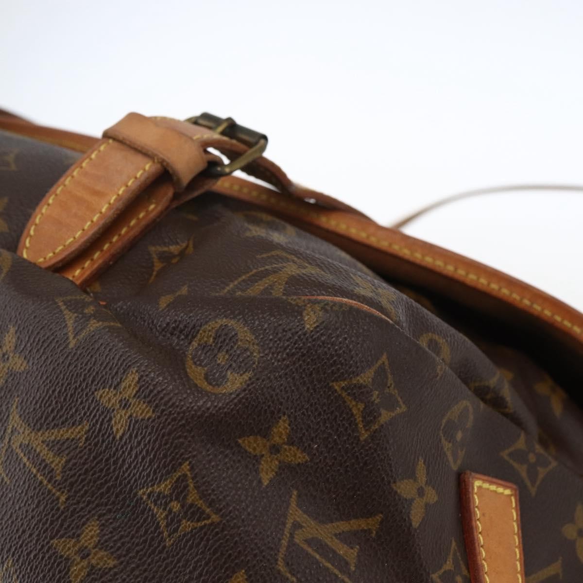 Louis Vuitton Saumur Monogram Canvas Brown Canvas Shoulder Bag Bag (Pre-Owned)