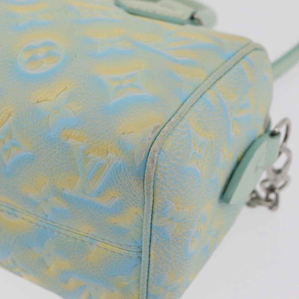 Louis Vuitton Speedy Bandouliere Stardust Monogram Empreinte Leather Green Leather Handbag (Pre-Owned)