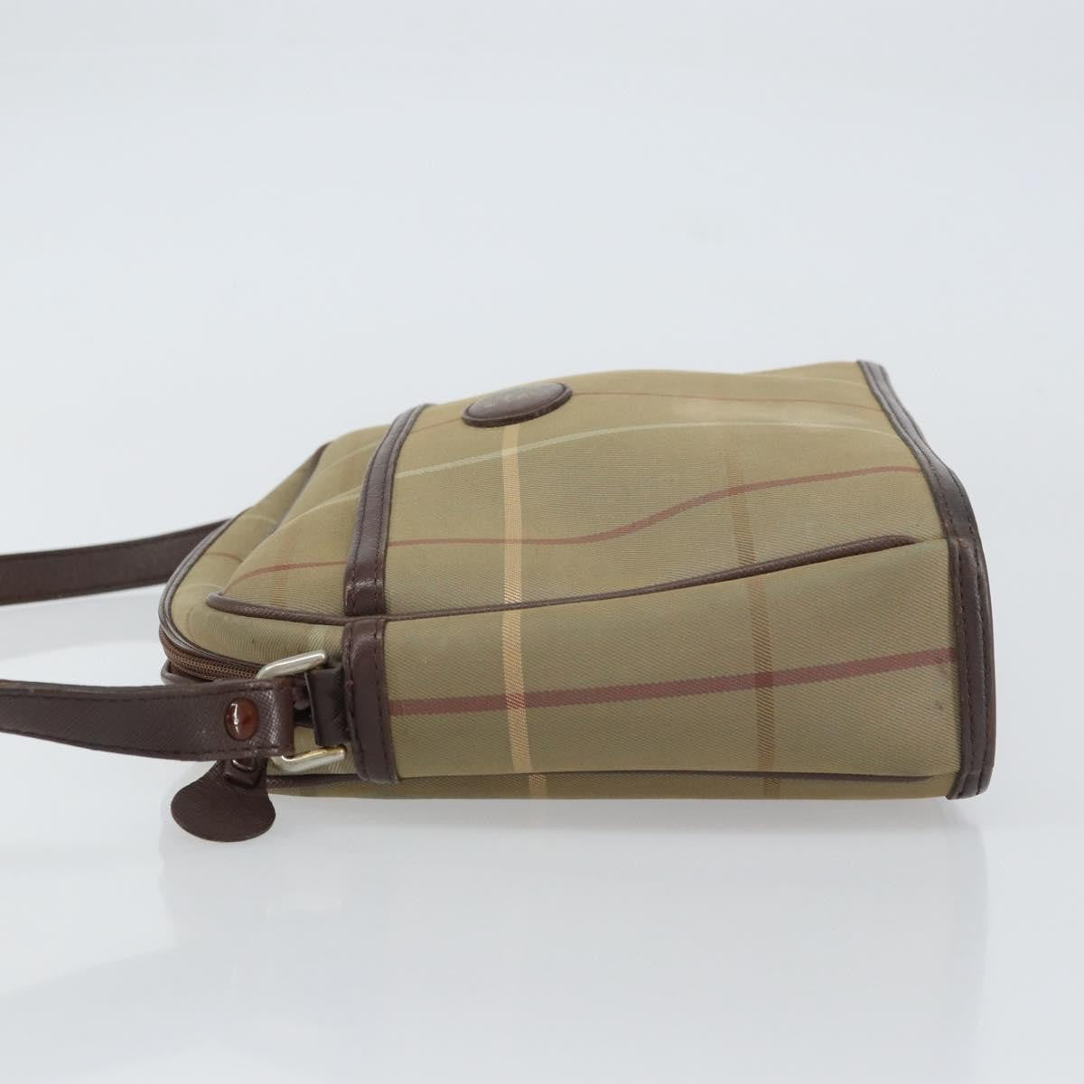 Burberry Nova Check Canvas Beige Canvas Shoulder Bag Bag (Pre-Owned)