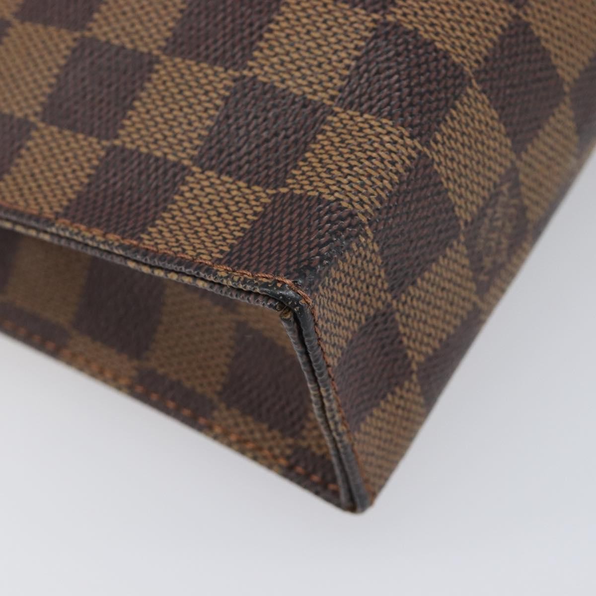 Louis Vuitton Toiletry Pouch Damier Brown Canvas Clutche & Pouche Bag (Pre-Owned)