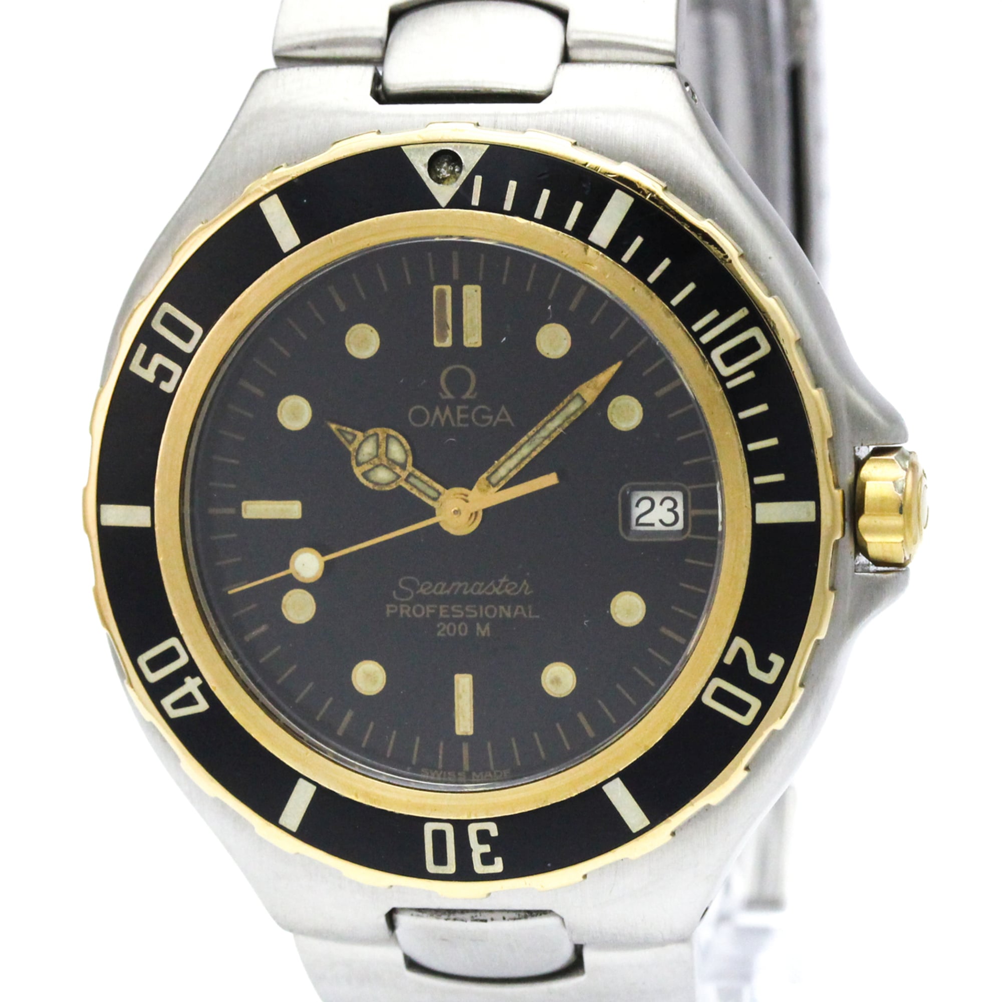 Omega Seamaster Professional 200 Pre Bond Chronometer Quartz Stainless Steel And Yellow Gold (18K) Watch (Pre-Owned)
