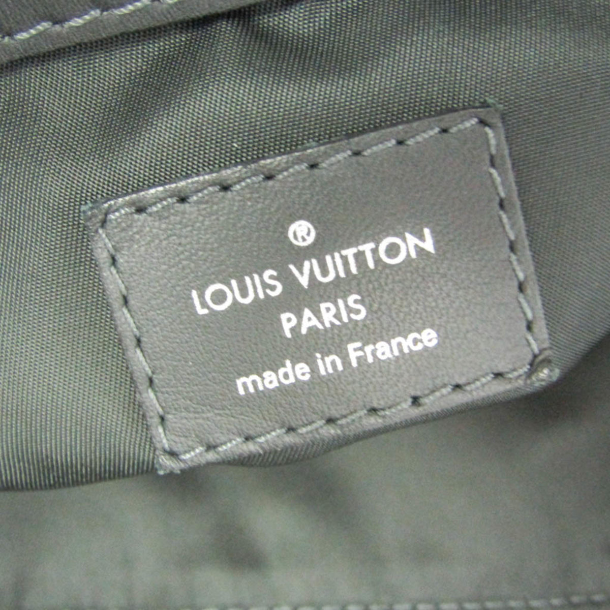 Louis Vuitton V Line Move Gaston Leather Gray Leather Handbag (Pre-Owned)