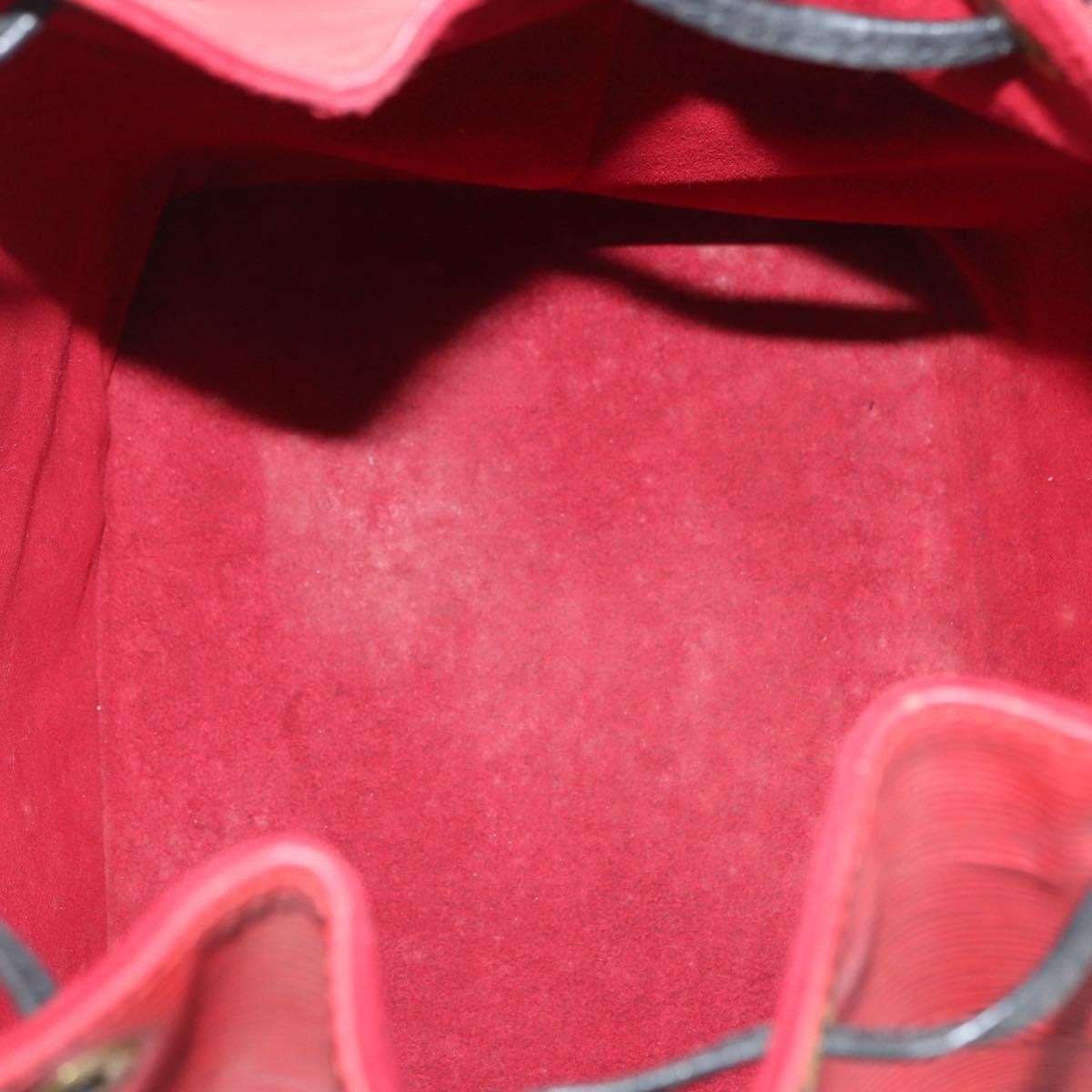 Louis Vuitton Bicolor Petit Noe Epi Leather Red Leather Handbag (Pre-Owned)