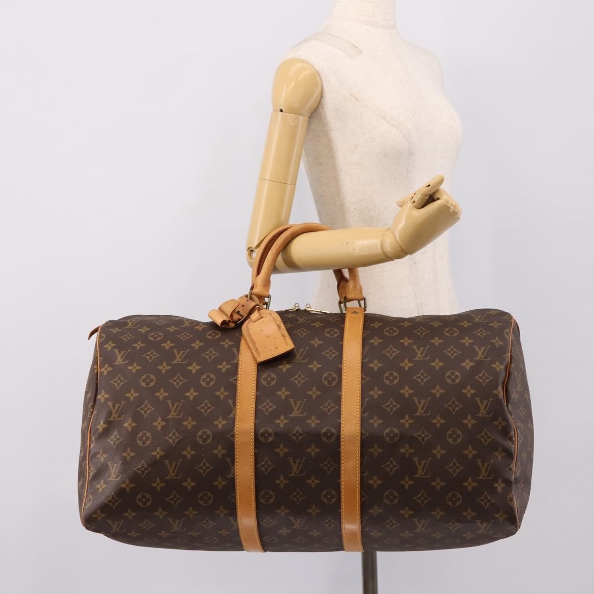 Louis Vuitton Keepall Monogram Canvas Brown Canvas Travel Bag Bag (Pre-Owned)