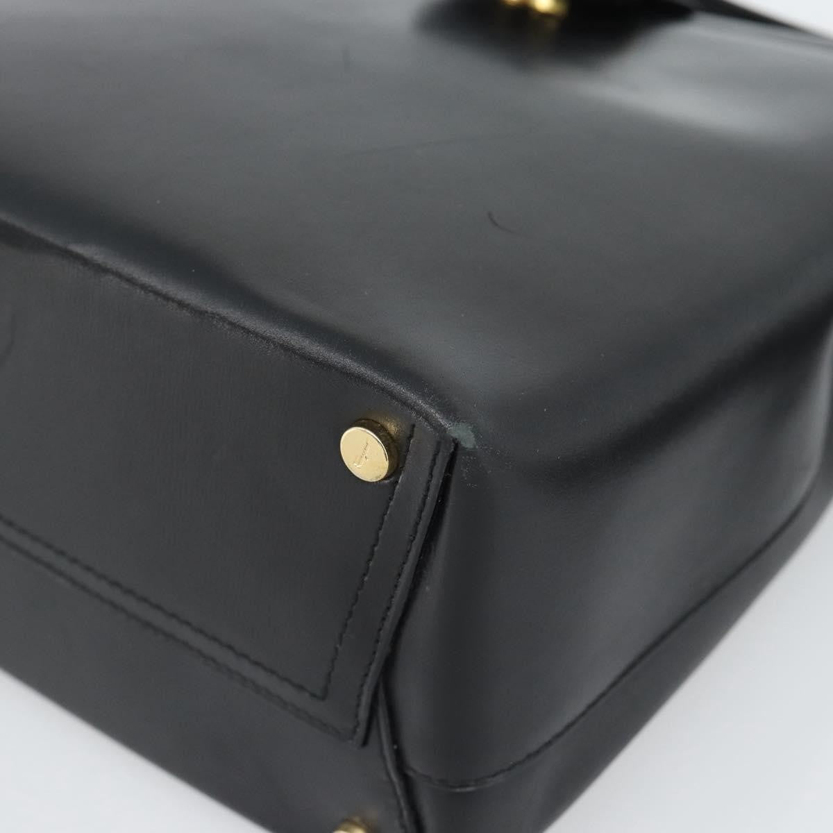 Salvatore Ferragamo Vala Leather Black Leather Shoulder Bag Bag (Pre-Owned)