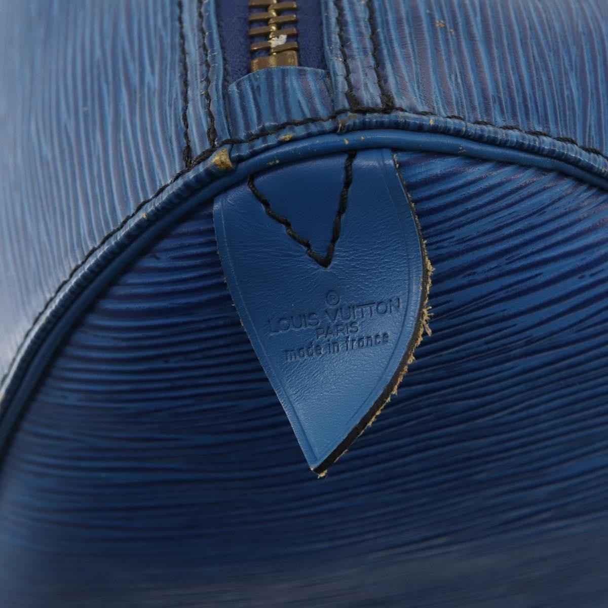 Louis Vuitton Keepall Epi Leather Blue Leather Travel Bag Bag (Pre-Owned)