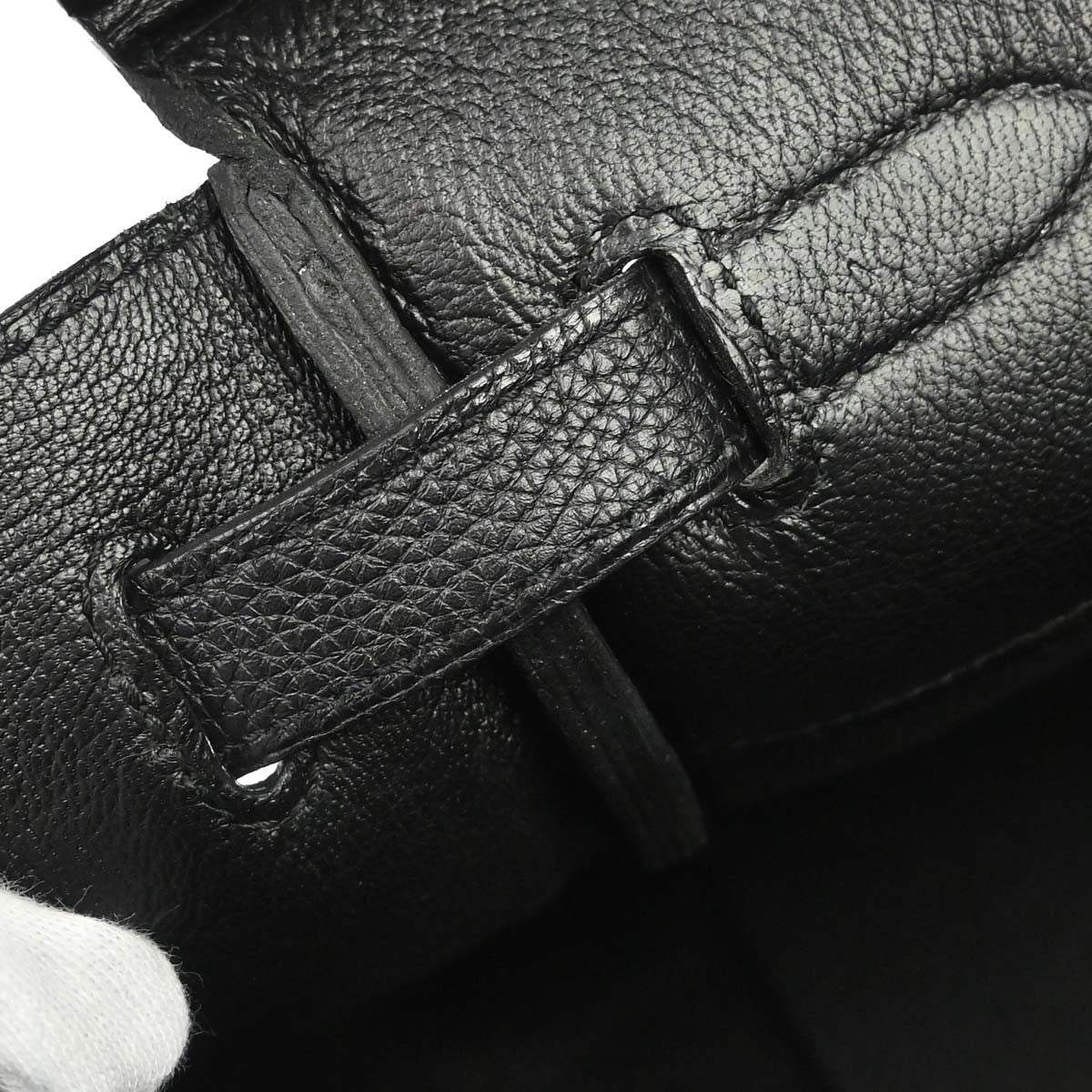 Hermes Birkin Black Togo With Palladium Hardware Black Calfskin Handbag (Pre-Owned)