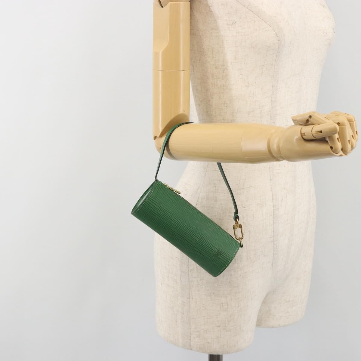Louis Vuitton Soufflot Pochette Epi Leather Green Leather Clutche & Pouche Bag (Pre-Owned)