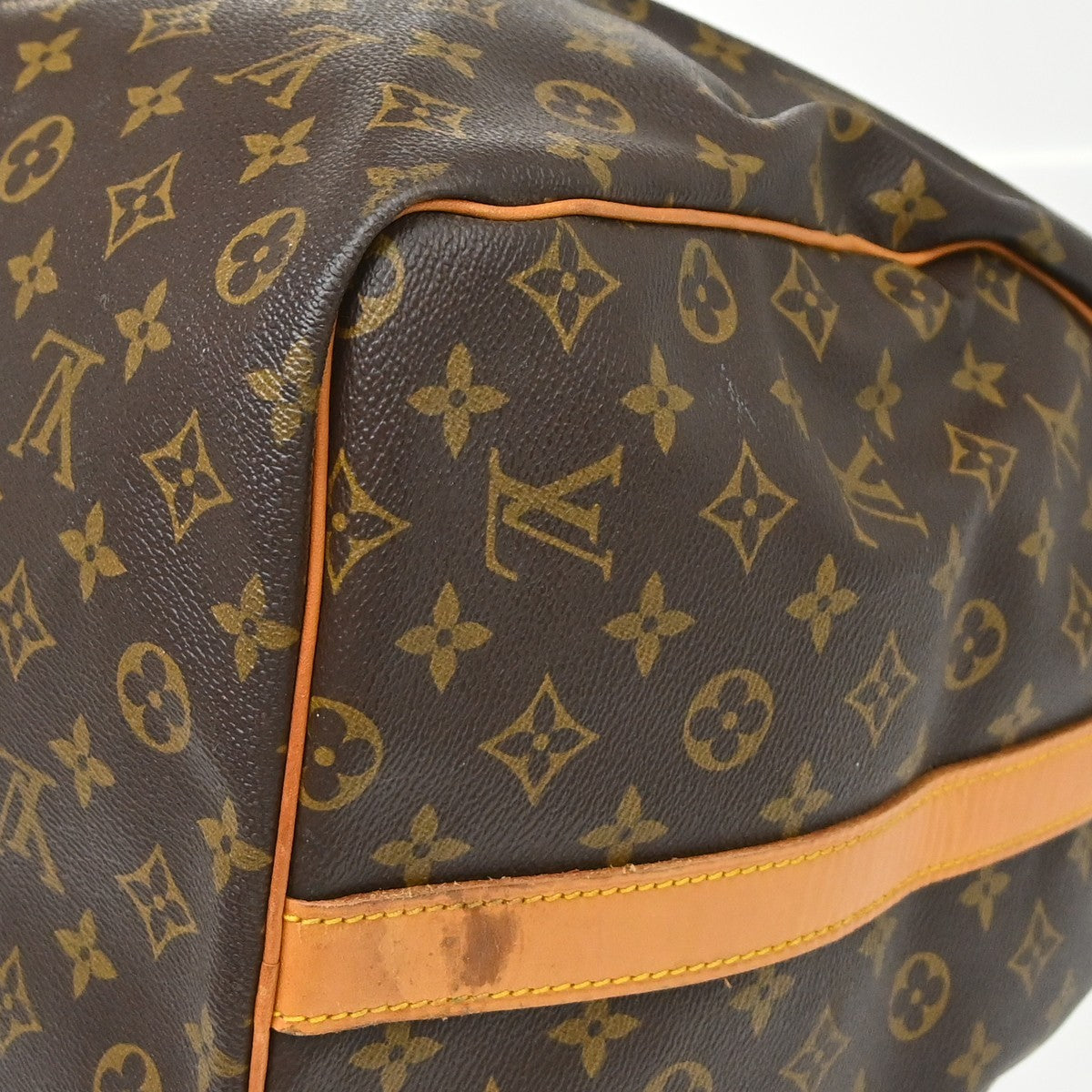 Louis Vuitton Keepall Bandouliere Monogram Canvas Brown Canvas Travel Bag Bag (Pre-Owned)