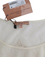 Ermanno Scervino Elegant White Cotton Short Sleeve Women's Blouse