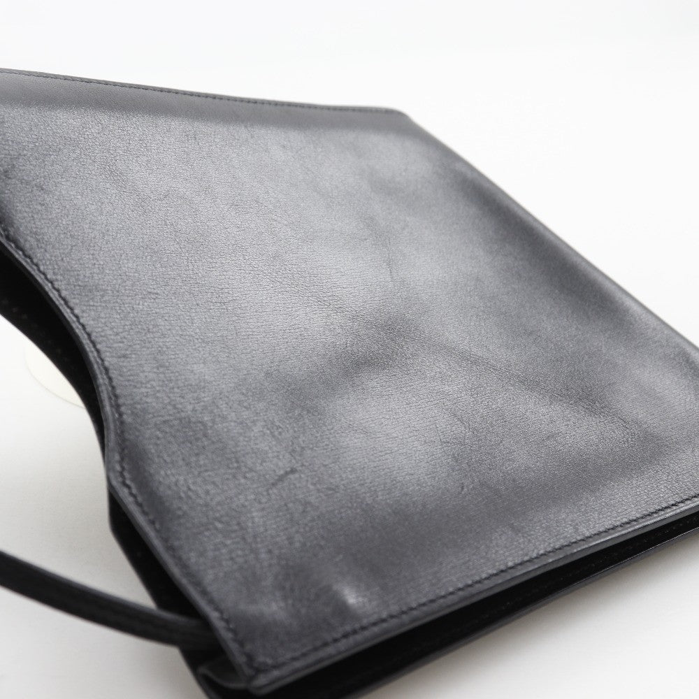 Hermes Onimaitou Leather Black Leather Shoulder Bag Bag (Pre-Owned)