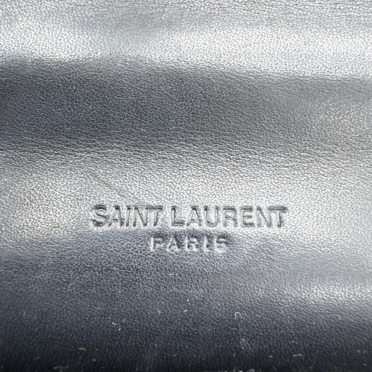 Saint Laurent Kaia Leather Black Leather Shoulder Bag Bag (Pre-Owned)