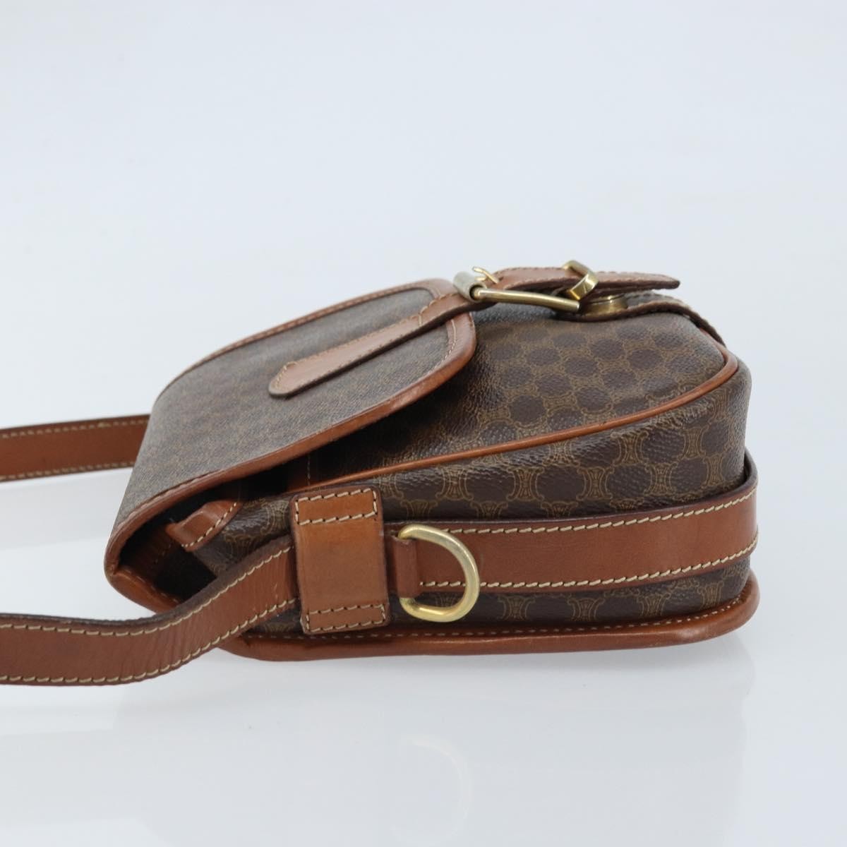 Celine Vintage Macadam Canvas And Leather Brown Pvc Shoulder Bag Bag (Pre-Owned)