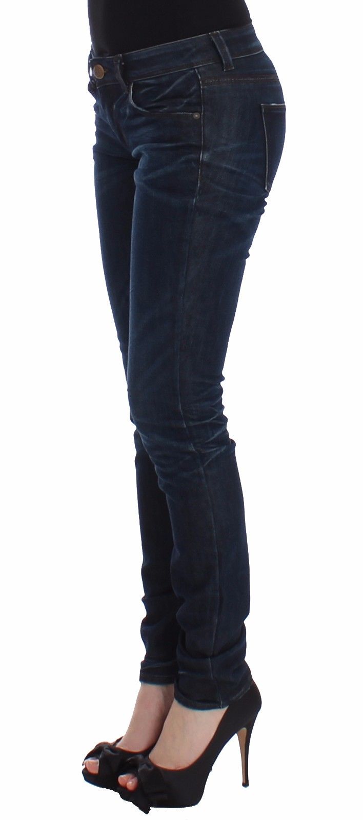 Ermanno Scervino Ermanno Scervino Chic Dark Blue Skinny Women's Jeans
