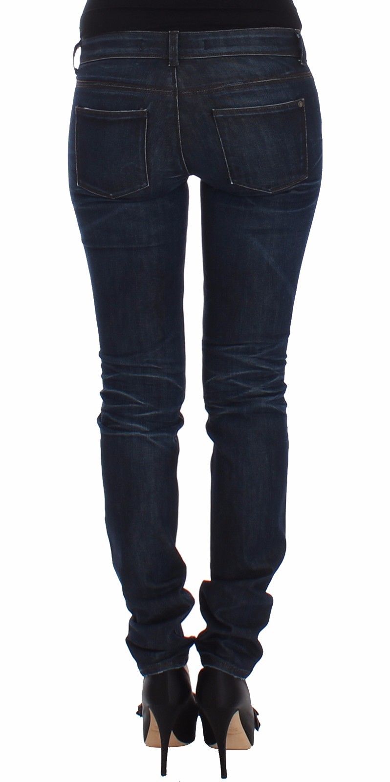 Ermanno Scervino Ermanno Scervino Chic Dark Blue Skinny Women's Jeans