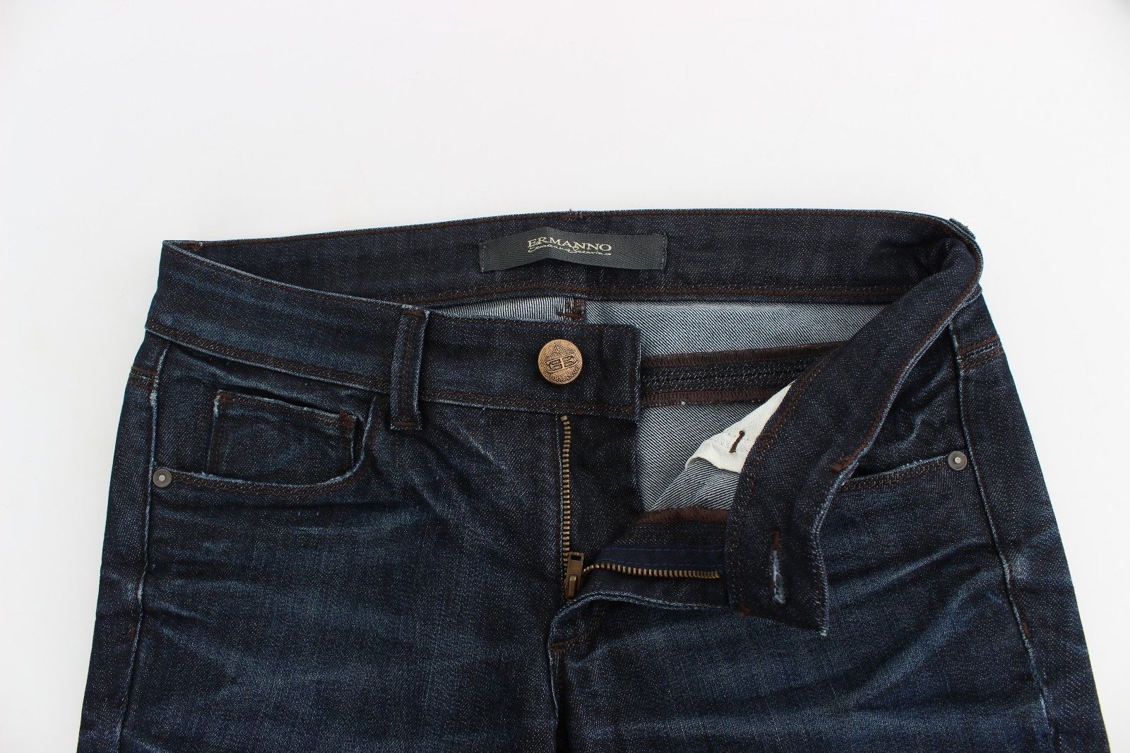 Ermanno Scervino Ermanno Scervino Chic Dark Blue Skinny Women's Jeans