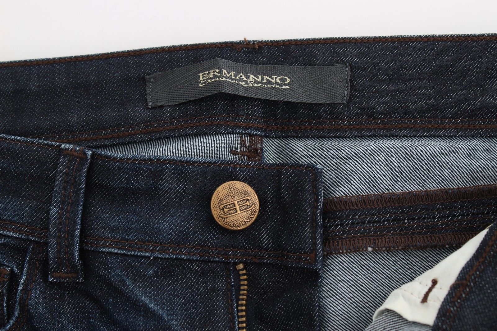 Ermanno Scervino Ermanno Scervino Chic Dark Blue Skinny Women's Jeans