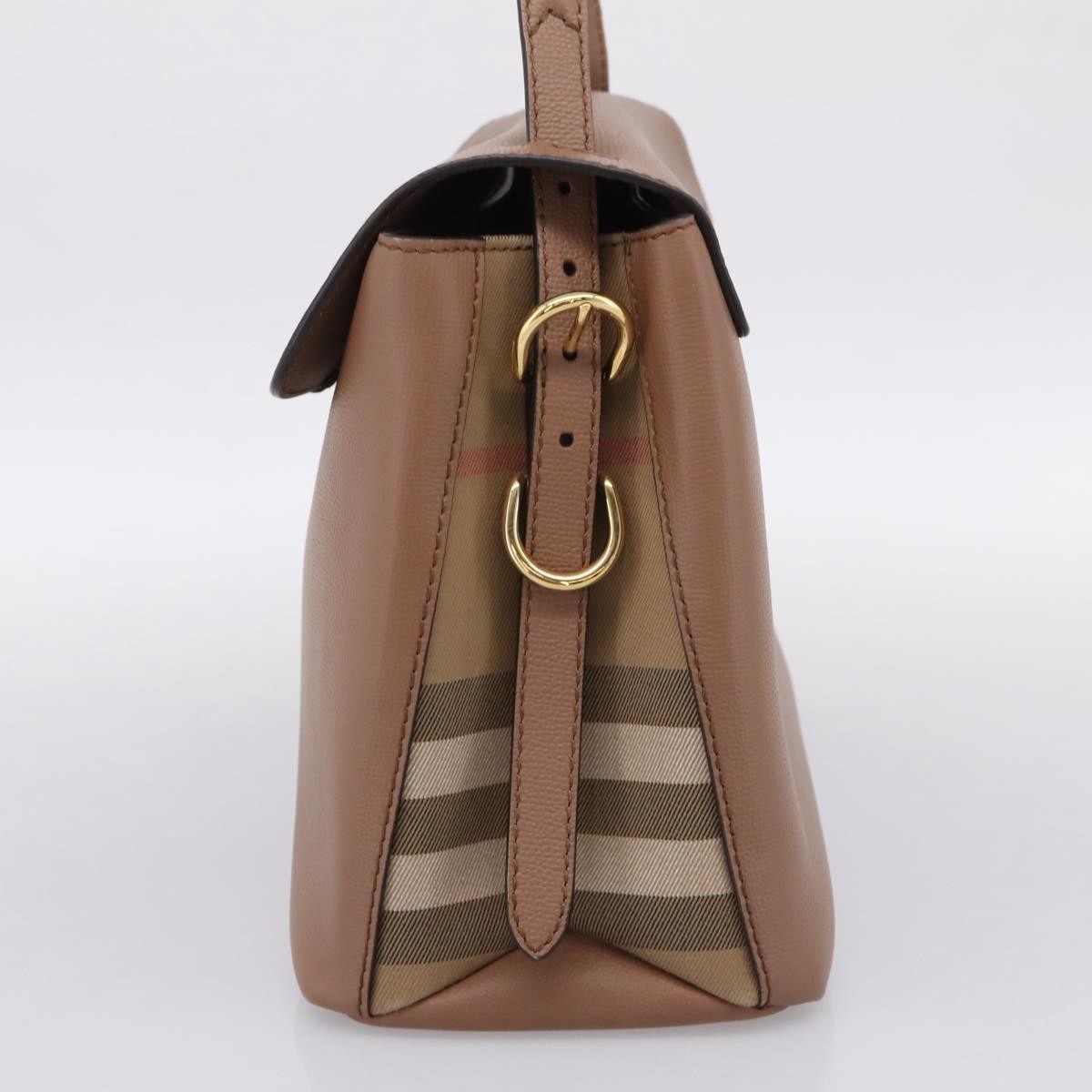 Burberry Camberley Top Handle Leather Brown Leather Shoulder Bag Bag (Pre-Owned)