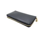 Alexander McQueen Women's Dark Navy Patent Leather Zip Around Wallet 375282 DP00G 4910