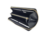 Alexander McQueen Women's Dark Navy Patent Leather Zip Around Wallet 375282 DP00G 4910