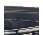 Alexander McQueen Women's Dark Navy Patent Leather Zip Around Wallet 375282 DP00G 4910