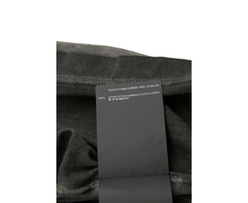 Saint Laurent Men's Grey Dyed Fine Knit Cotton T-shirt