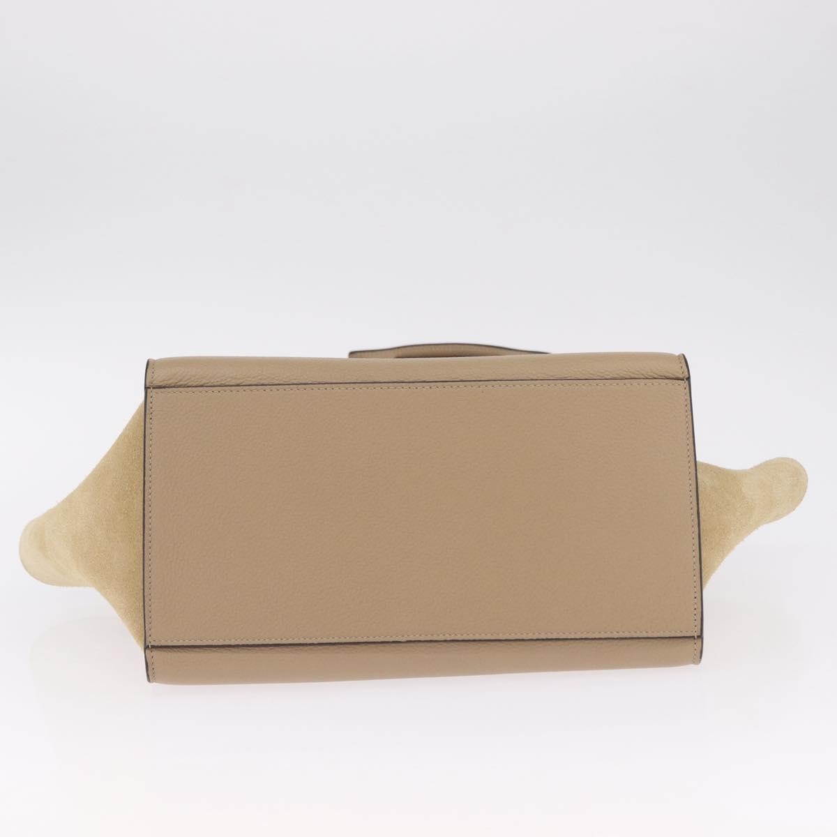 Celine Trapeze Leather Beige Leather Handbag (Pre-Owned)