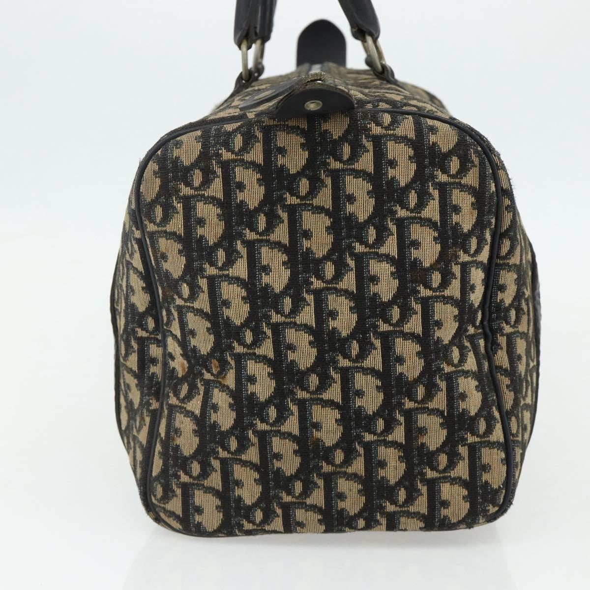 Christian Dior Vintage Trotter Boston Diorissimo Canvas Navy Canvas Handbag (Pre-Owned)