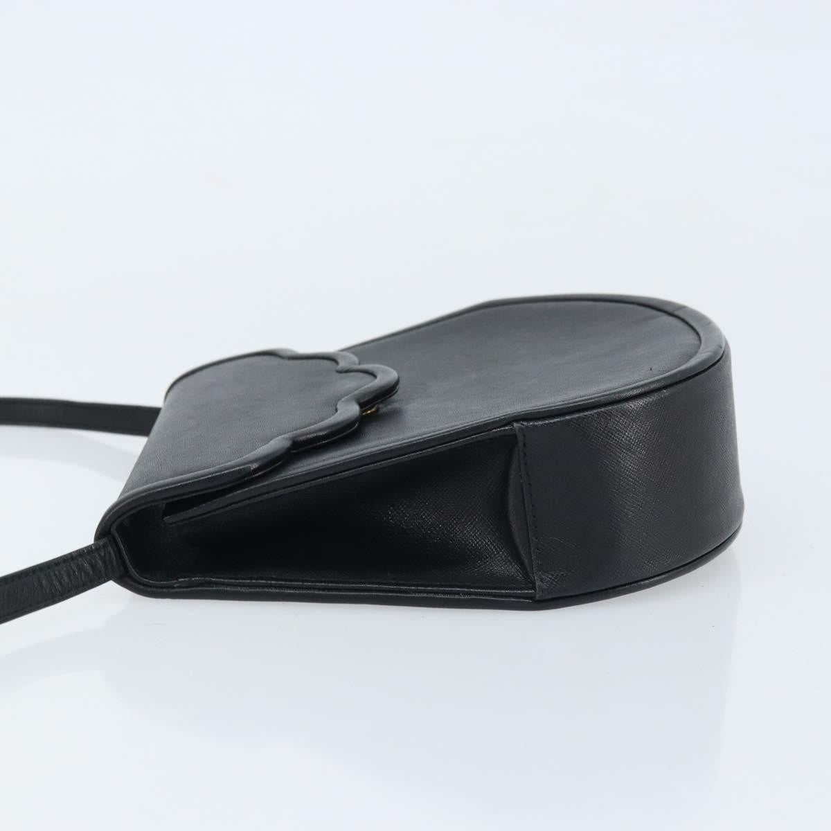 Saint Laurent Vintage Leather Black Leather Shoulder Bag Bag (Pre-Owned)