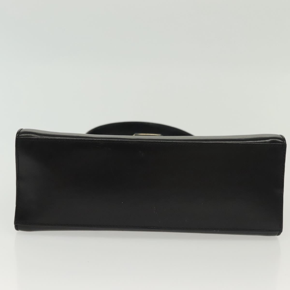 Salvatore Ferragamo Vala Leather Black Leather Handbag (Pre-Owned)