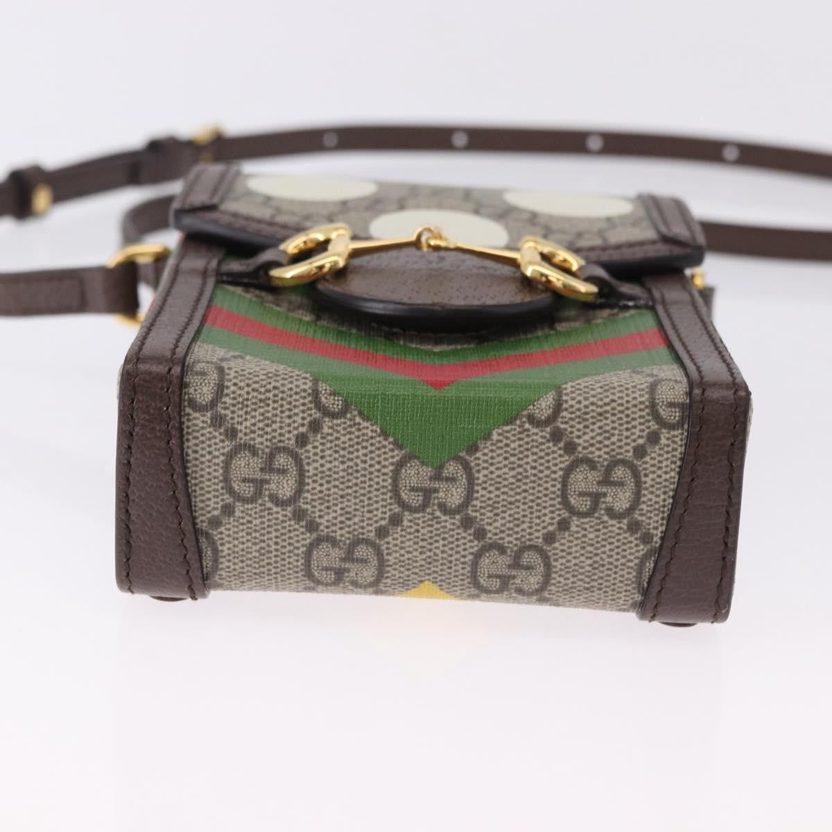 Gucci Horsebit 1955 Printed Gg Coated Canvas Beige Canvas Crossbody Bag Bag (Pre-Owned)