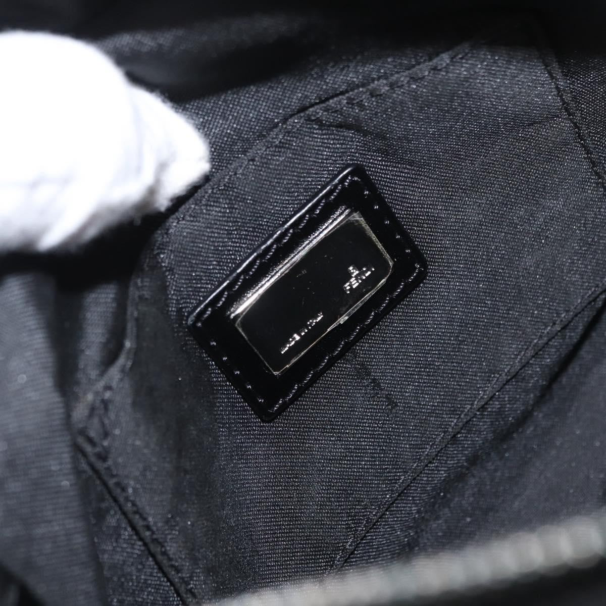 Fendi Vintage Canvas Black Canvas Handbag (Pre-Owned)