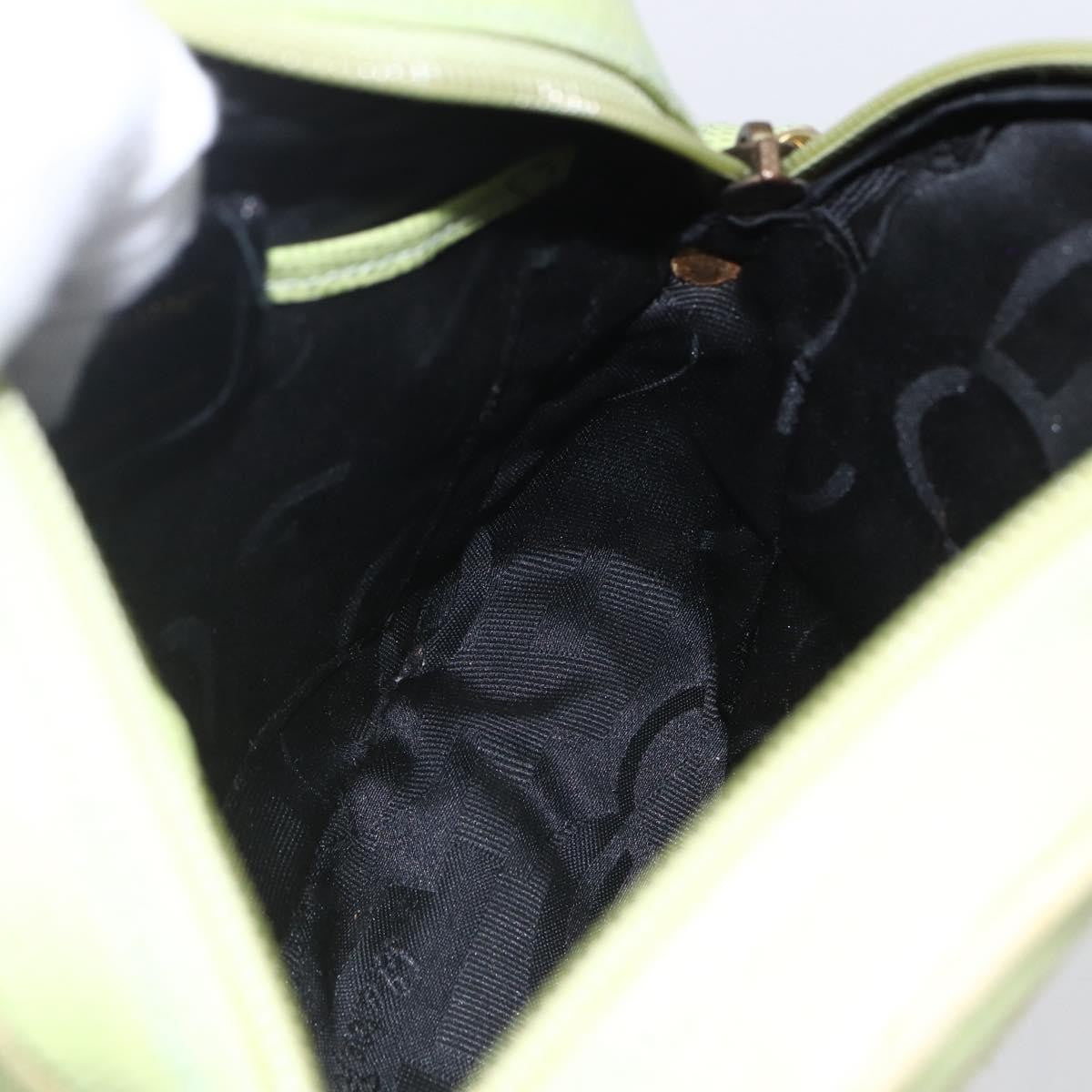 Salvatore Ferragamo Vara Bow Camera Leather Green Leather Shoulder Bag Bag (Pre-Owned)