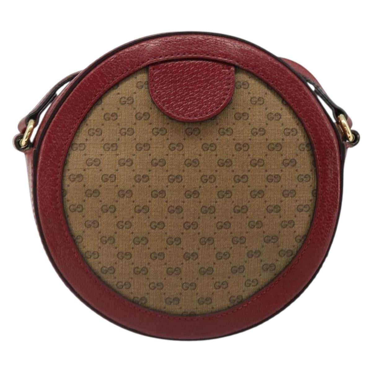 Gucci Doraemon Round Printed Mini Gg Coated Canvas Beige Canvas Shoulder Bag Bag (Pre-Owned)
